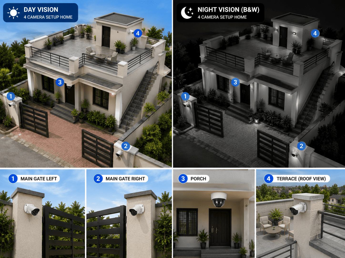 Home 4 HD Camera Smart  Audio Security