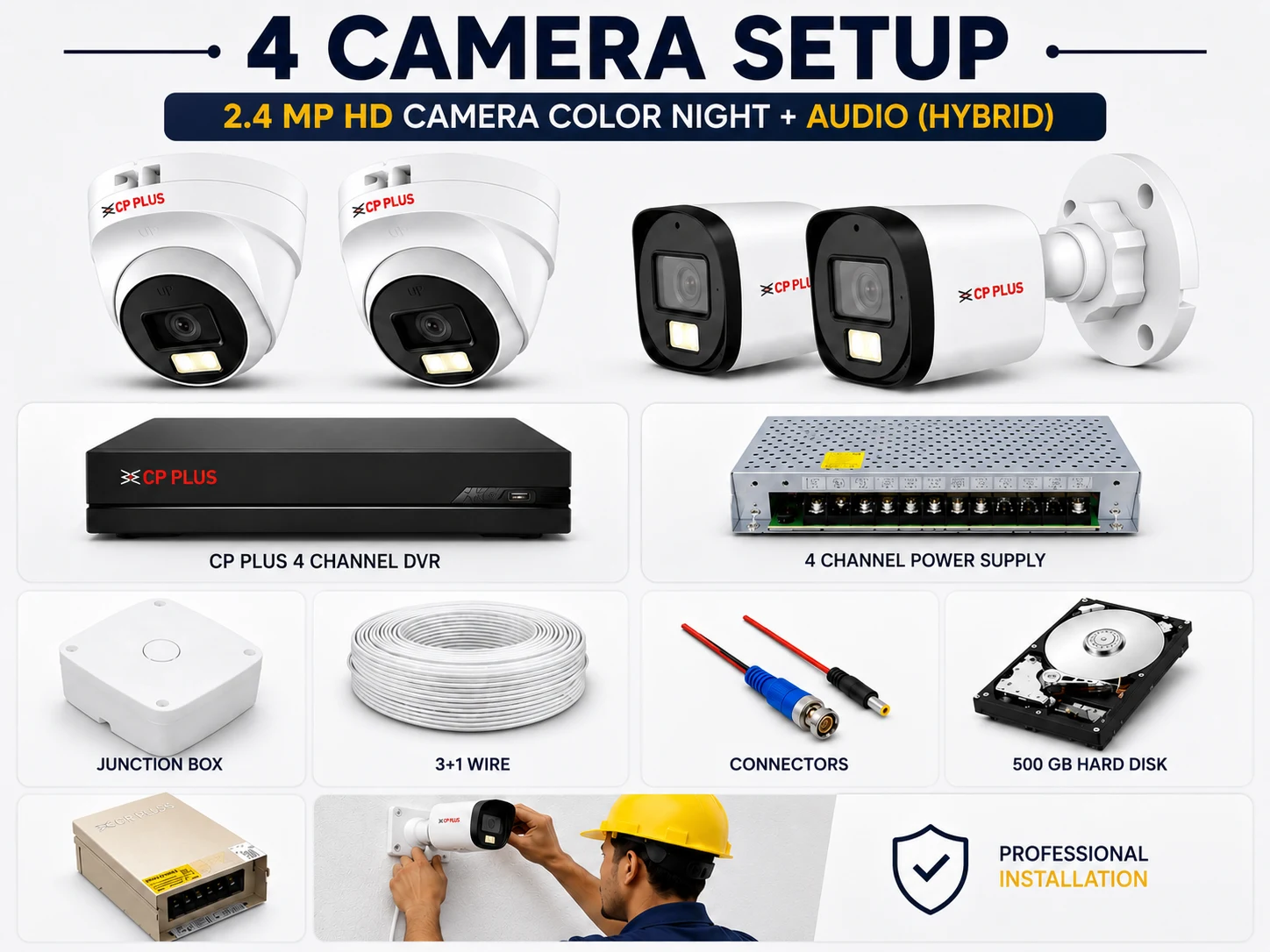 Home 4 HD Camera Smart Color Night Security